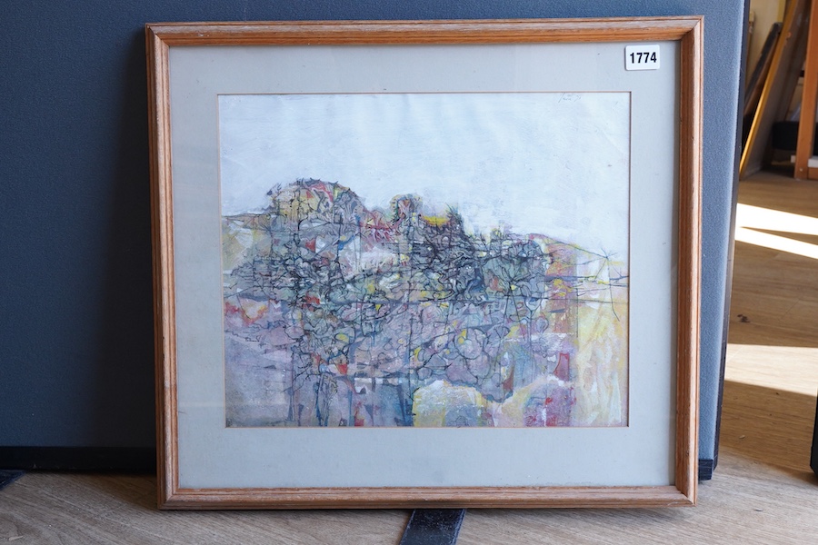 Leslie Hurry (1909-1978), Abstract design, dated '71, ink, watercolour and gouache, 32 x 38cm